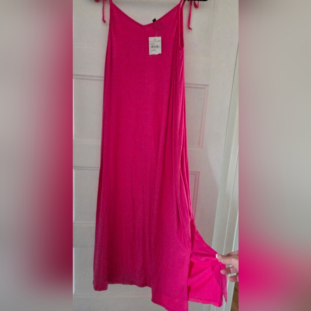 NWT Bobeau Pink Summer Maxi Tank Dress Is Perfect for Beach or Pool Size Medium - Picture 12 of 15